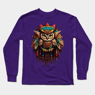 Tribal Owl Long Sleeve T-Shirt